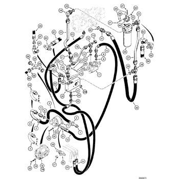 case 1845c hydraulic hose diagram